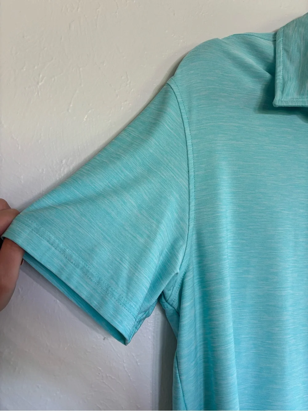 Izod Golf Men's Aqua Heather Polo